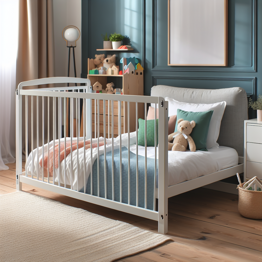 Stylowe rozwiązania do dziecięcego pokoju – białe łóżko z barierką