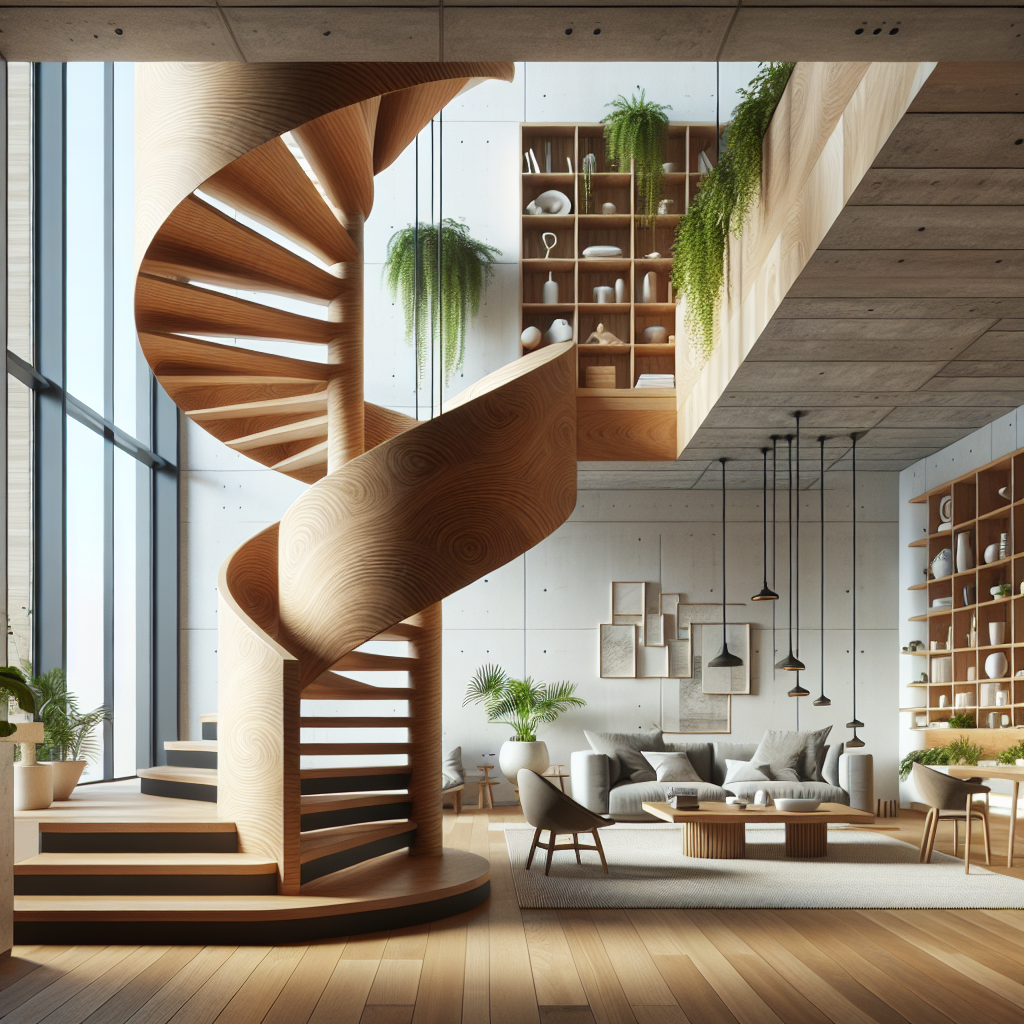 Drewniane schody zabiegowe – jak dopasować je do stylu mieszkania?